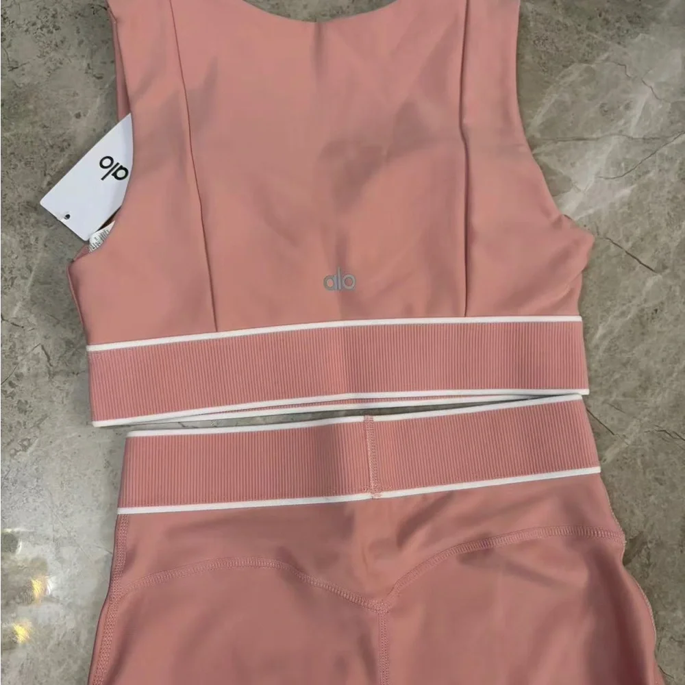 ALO Yoga High-Waist Leggings in Dusty Rose